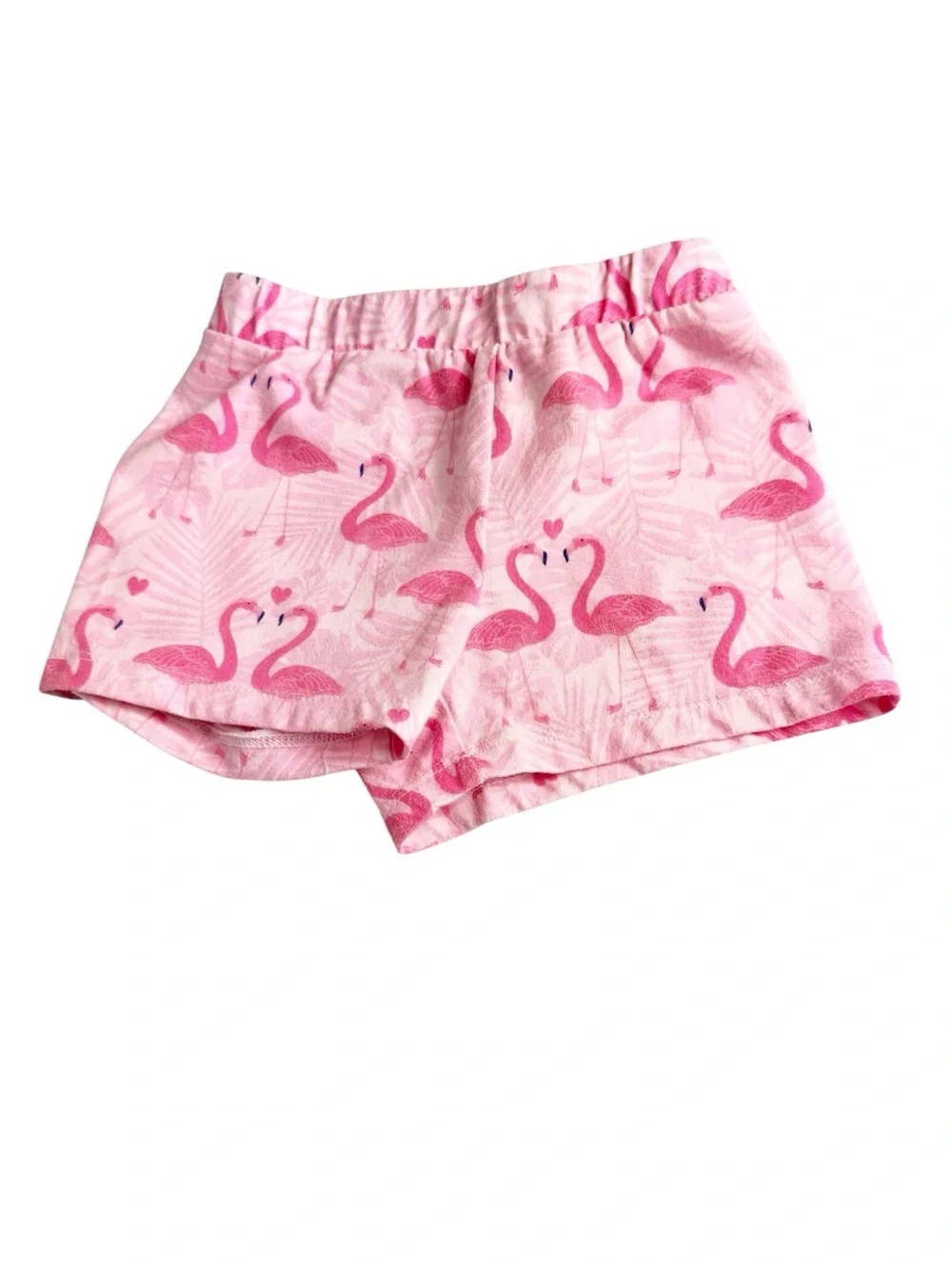 The Children's Place Toddler Girls White & Pink Flamingo Short Set 4T